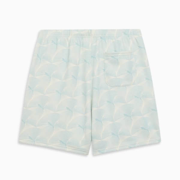 ESSENTIALS GRAPHIC Women's High-Rise 5" Shorts, Modern Mint-AOP, extralarge